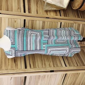 JUDE CONNALLY Stretchy Active Dress Geometric Design Large